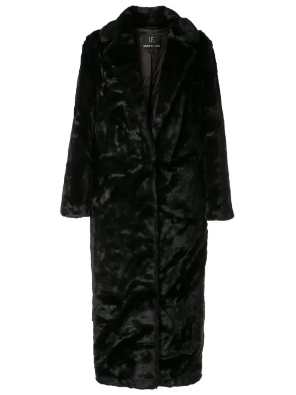 Unreal Fur The Black Bird Coat in Black